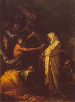 薩爾瓦多 羅薩 Apparition of the spirit of Samuel to Saul